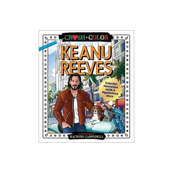 Crush & Color: Keanu Reeves Adult Coloring Book - Picture 1 of 4